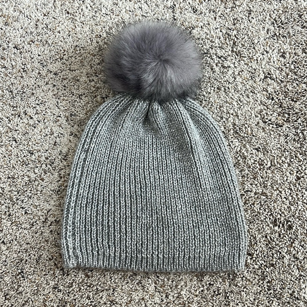 Silver Faux Fur Hat